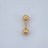Piercing Bola Lisa 0.25gr / 1.2cm / Oro Amarillo 18K $