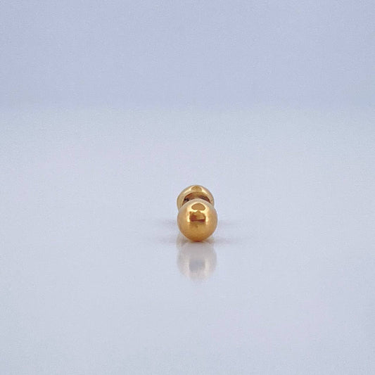 Piercing Bola Lisa 0.25gr / 1.2cm / Oro Amarillo 18K $