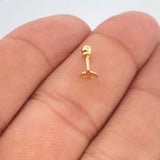 Piercing Ave 0.25gr / 1cm / Oro Amarillo 18K $