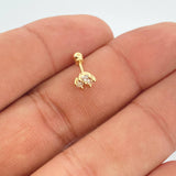 Piercing Flor 0.55gr / 1.1cm / Oro Amarillo 18K $
