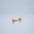 Piercing Ombligo Media Curva Bola 0.3gr / 1.6cm / Oro Amarillo 18K $