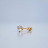 Piercing Cuatro Garras 0.4gr / 1.3cm / Oro Amarillo 18K $