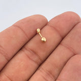 Piercing Bola Lisa 0.25gr / 1.2cm / Oro Amarillo 18K $