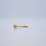 Piercing Chispa Cuatro Garras 0.1gr / 1cm / Oro Amarillo 18K $