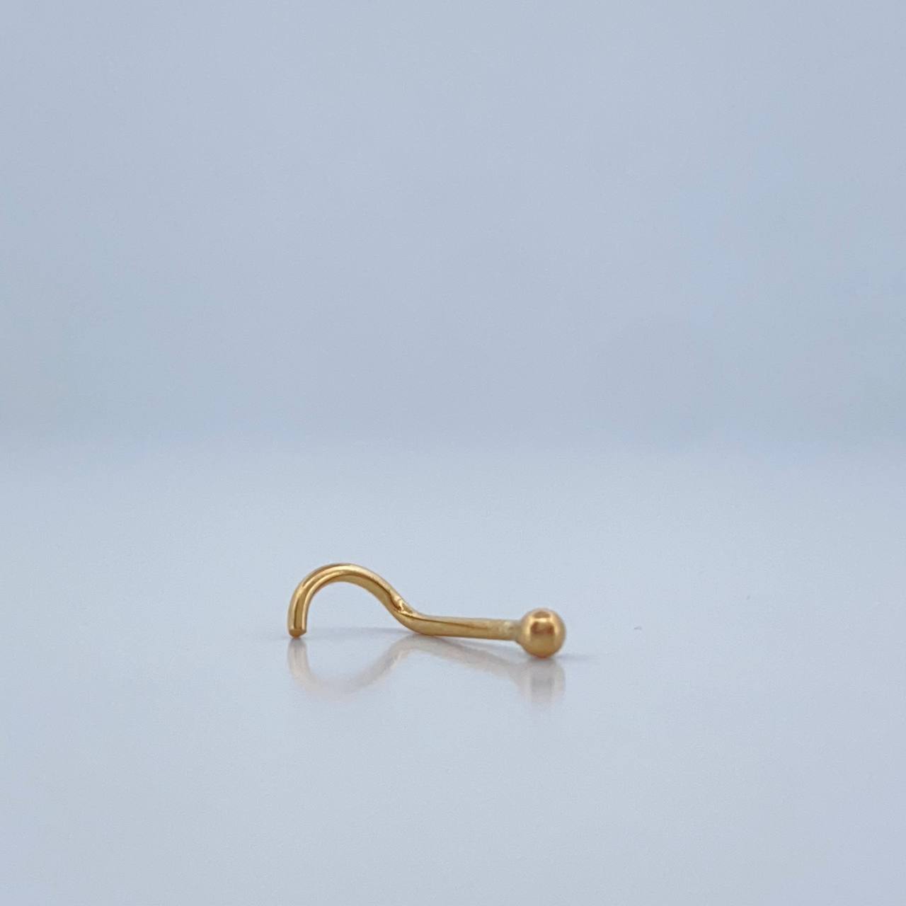 Piercing Bola Chispa 0.15gr / 1.1cm / Oro Amarillo 18K $