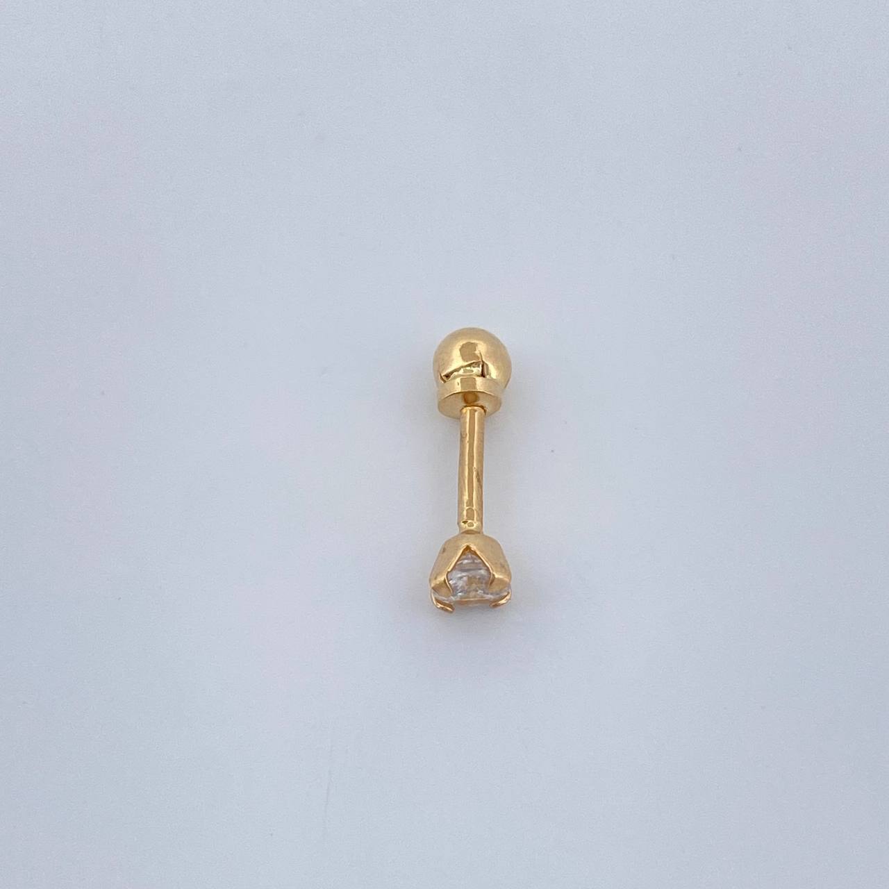 Piercing Cuatro Garras 0.3gr / 1.2cm / Oro Amarillo 18K $