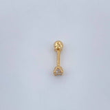 Piercing Cuatro Garras 0.3gr / 1.2cm / Oro Amarillo 18K $