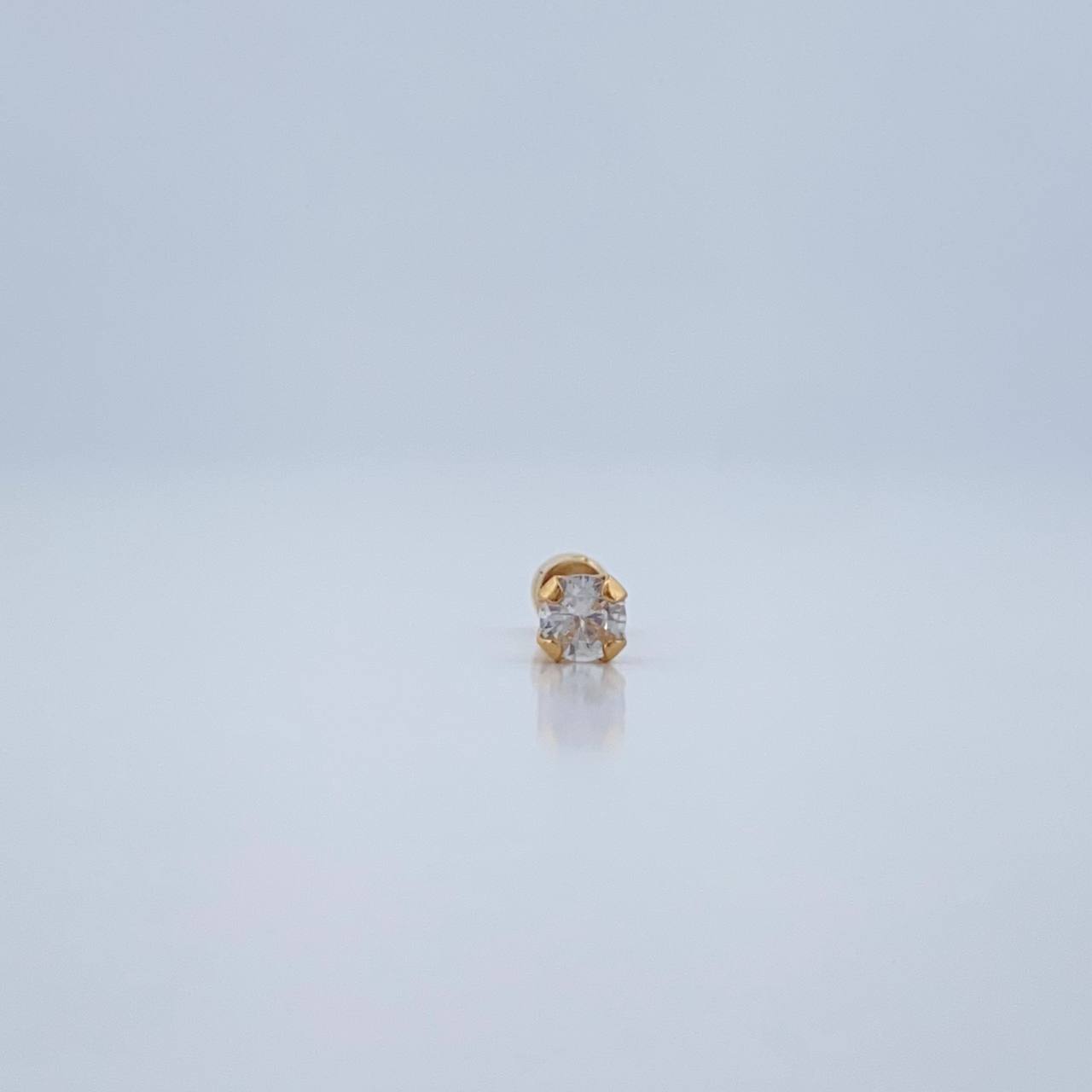 Piercing Cuatro Garras 0.3gr / 1.2cm / Oro Amarillo 18K $