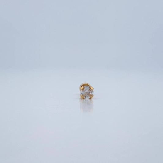 Piercing Cuatro Garras 0.3gr / 1.2cm / Oro Amarillo 18K $