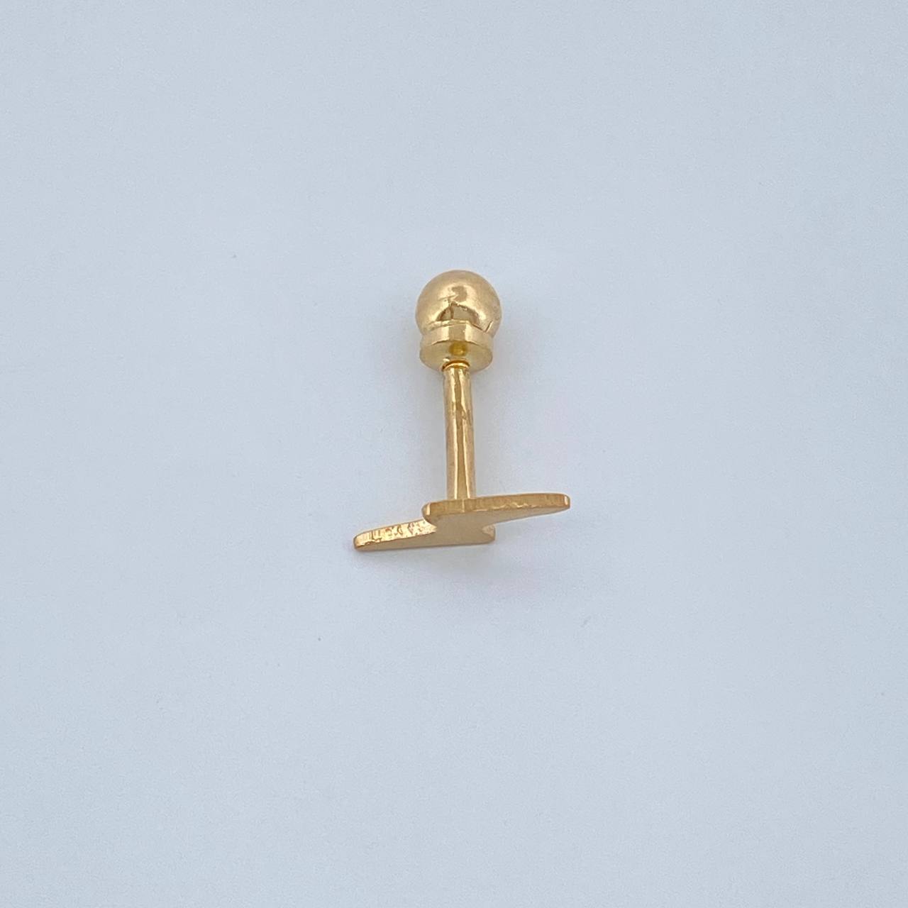 Piercing Rayo Plano 0.25gr / 1cm / Oro Amarillo 18K $