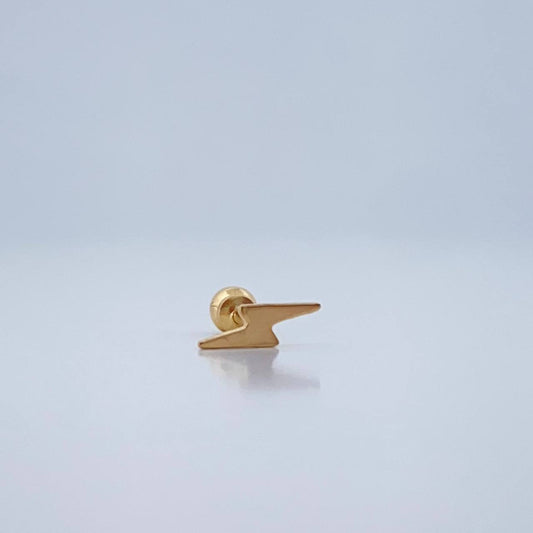 Piercing Rayo Plano 0.25gr / 1cm / Oro Amarillo 18K $