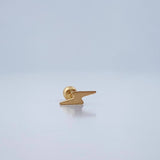 Piercing Rayo Plano 0.25gr / 1cm / Oro Amarillo 18K $