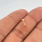 Piercing Estrella Plana 0.25gr / 1cm / Oro Amarillo 18K $