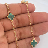 Cadena Aro Seguido Trebol 12.85gr / 45.1cm-Oro Amarillo 18K &