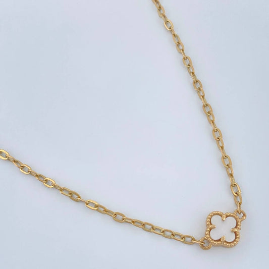 Cadena Aro Seguido Trebol 6.75gr / 47.5cm-Oro Amarillo 18K &