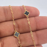 Cadena Aro Seguido Trebol 6.8gr / 44.6cm-Oro Amarillo 18K &