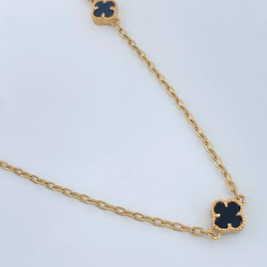 Cadena Aro Seguido Trebol 6.8gr / 44.6cm-Oro Amarillo 18K &