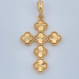 Dije Cruz Trebol 4.25gr / 4.2cm-Oro Amarillo 18K &