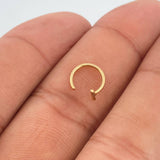 Piercing Simulador Arco en T 0.25gr / 1cm / Oro Amarillo 18K &
