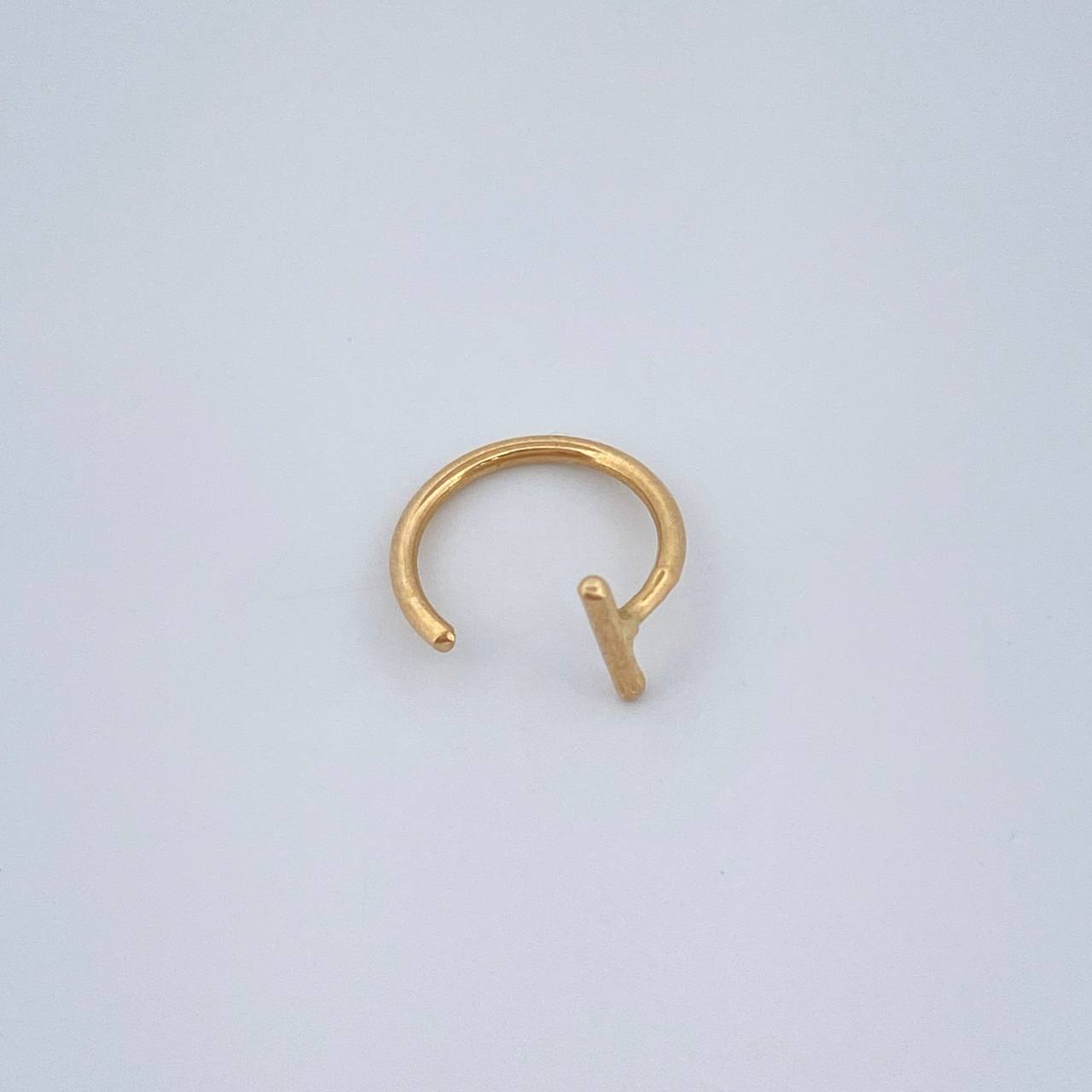 Piercing Earcuff Simulador 0.3gr / 1cm / Oro Amarillo 18K $