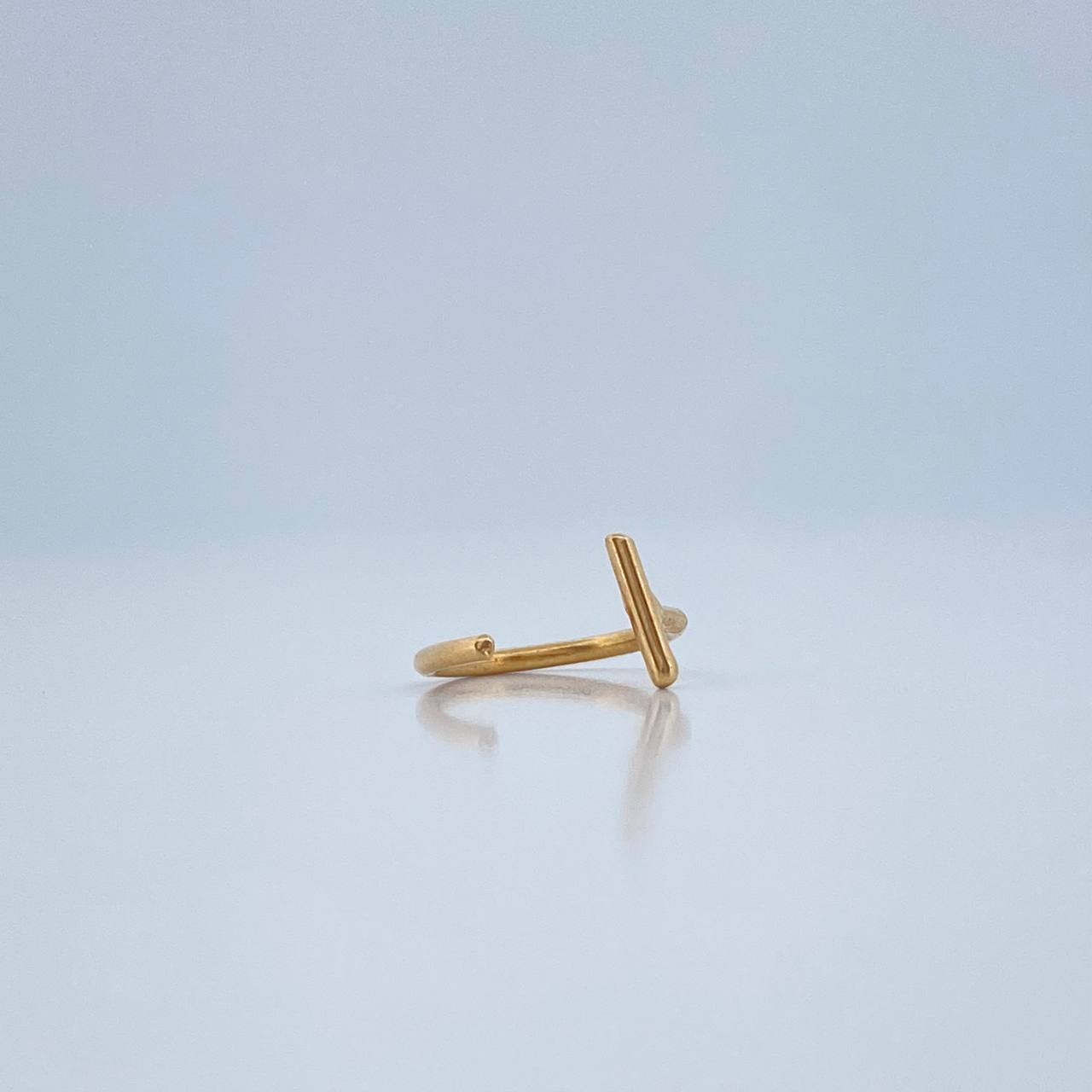 Piercing Simulador Arco en T 0.25gr / 1cm / Oro Amarillo 18K &