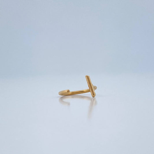 Piercing Simulador Arco en T 0.25gr / 1cm / Oro Amarillo 18K &