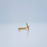 Piercing Simulador Arco en T 0.25gr / 1cm / Oro Amarillo 18K &