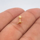 Piercing Estrella Cardinal 0.3gr / 1cm / Oro Amarillo 18K $