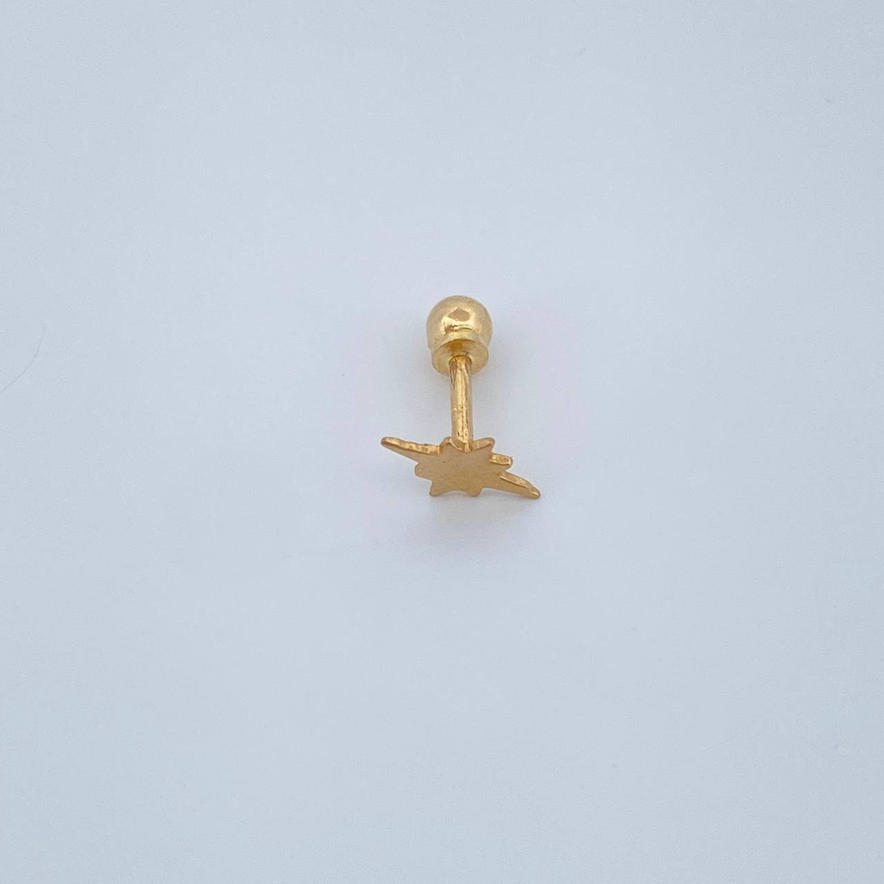 Piercing Piercing Estrella Cardinal Plana 0.3gr / 0.8cm / Oro Amarillo 18K &