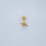 Piercing Piercing Estrella Cardinal Plana 0.3gr / 0.8cm / Oro Amarillo 18K &
