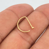 Piercing En arco cabeza plana 0.35gr / 1.4cm / Oro Amarillo 18K &