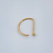 Piercing En arco cabeza plana 0.35gr / 1.4cm / Oro Amarillo 18K &