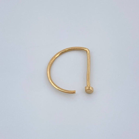 Piercing En arco cabeza plana 0.35gr / 1.4cm / Oro Amarillo 18K &