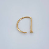 Piercing En arco cabeza plana 0.35gr / 1.4cm / Oro Amarillo 18K &