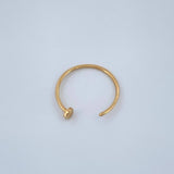 Piercing Media Curva Cabeza Plana 0.35gr / 1.4cm / Oro Amarillo 18K &