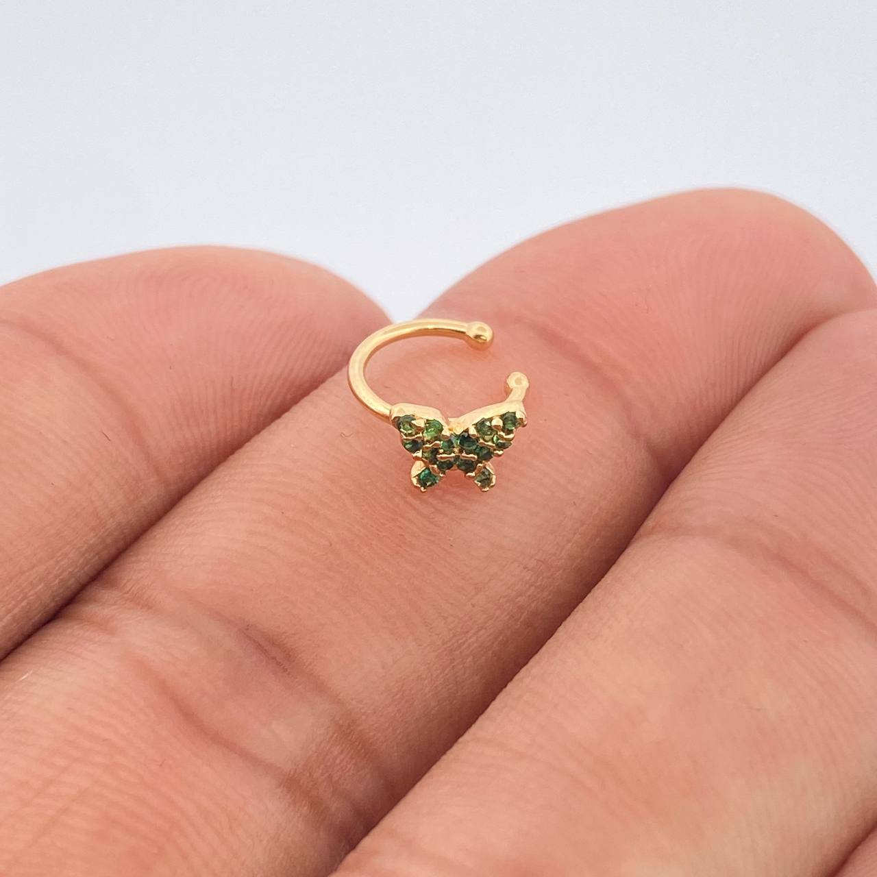 Piercing Earcuff Simulador Mariposa 0.6gr / 0.9cm / Oro Amarillo 18K &