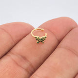 Piercing Earcuff Simulador Mariposa 0.6gr / 0.9cm / Oro Amarillo 18K &