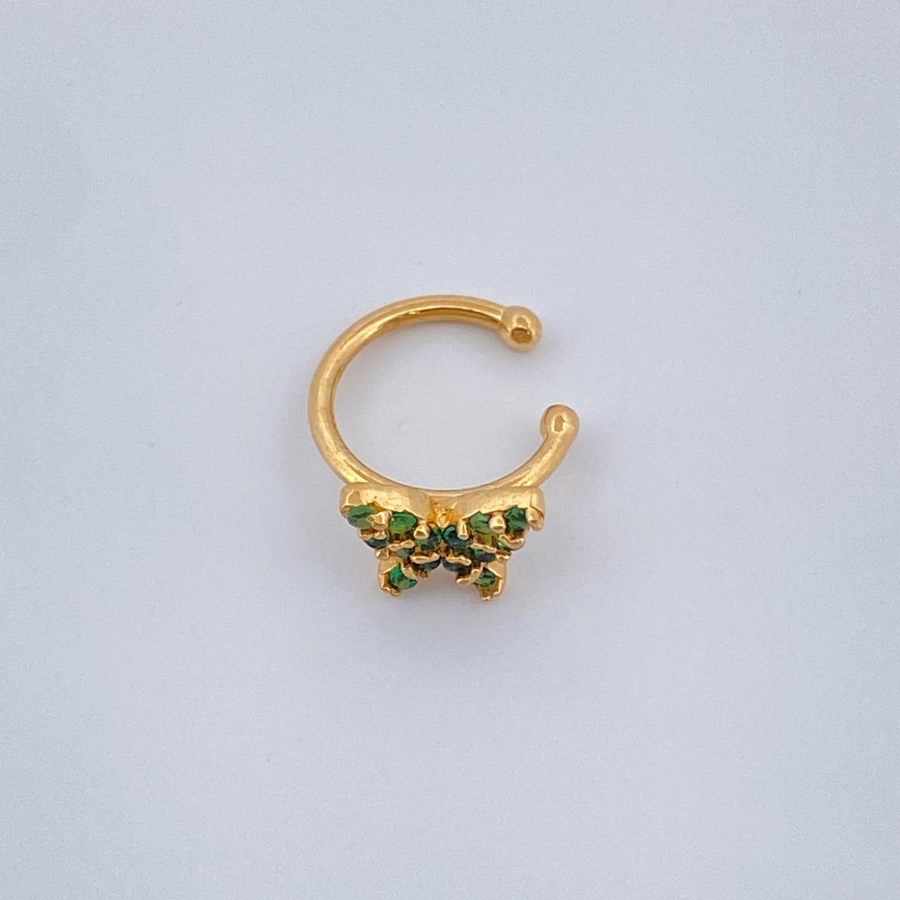 Piercing Earcuff Simulador Mariposa 0.6gr / 0.9cm / Oro Amarillo 18K &