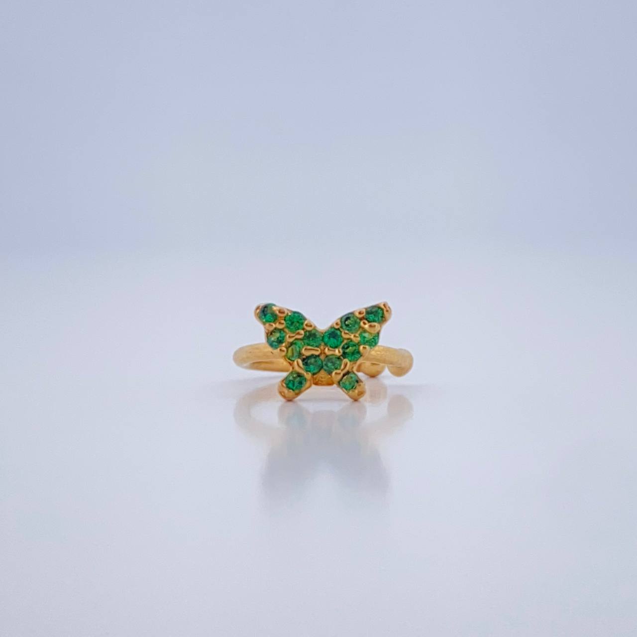 Piercing Earcuff Simulador Mariposa 0.6gr / 0.9cm / Oro Amarillo 18K &