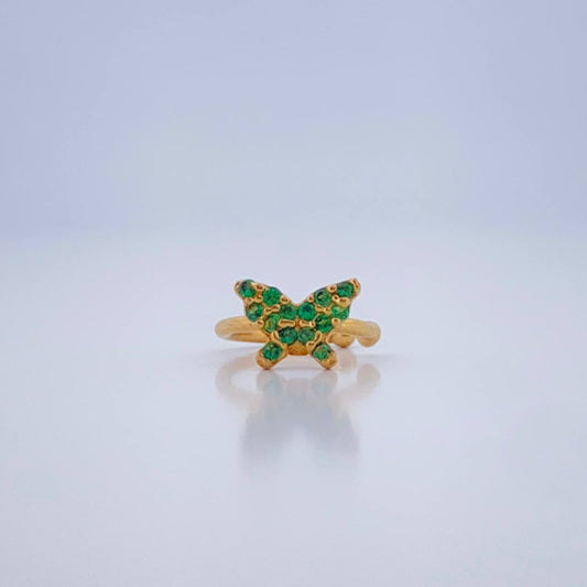 Piercing Earcuff Simulador Mariposa 0.6gr / 0.9cm / Oro Amarillo 18K &