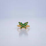 Piercing Earcuff Simulador Mariposa 0.6gr / 0.9cm / Oro Amarillo 18K &