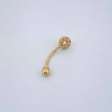 Piercing Ombligo circulo 0.55gr / 2cm / Oro Amarillo 18K &
