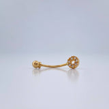 Piercing Ombligo circulo 0.55gr / 2cm / Oro Amarillo 18K &
