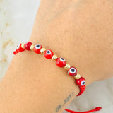 Pulsera Roja Ojos Turcos 0.65gr / Oro Amarillo 18K (A.C)