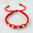 Pulsera Roja Bolas 0.9gr / Oro Amarillo 18K (A.C)