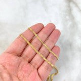 Cadena China 6.45gr / 45cm / 2.4mm Oro Amarillo +0