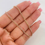 Cadena Franco 5.45g / 60cm / 1.5mm Dos Oros Blanco Rosa 18K