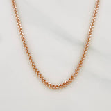 Cadena Franco 5.45g / 60cm / 1.5mm Dos Oros Blanco Rosa 18K