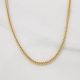 Cadena Franco 5.5g / 60cm / 1.54mm Dos Oros Amarillo Blanco 18K