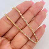 Cadena Franco 5.5g / 60cm / 1.54mm Dos Oros Amarillo Blanco 18K